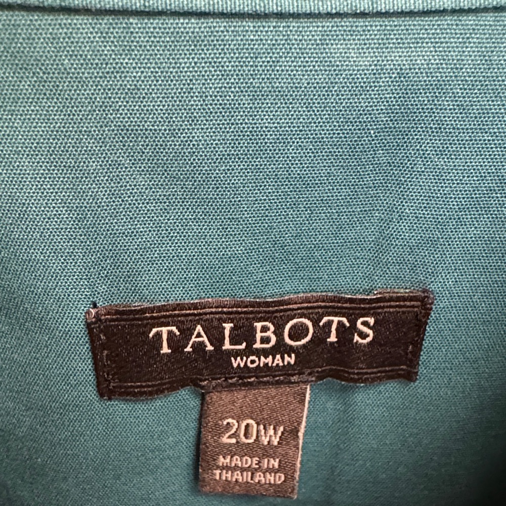 Talbots Teal Button Down Shirt - image 6